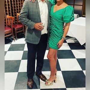 HYFYC Ruched Dress with puff sleeve